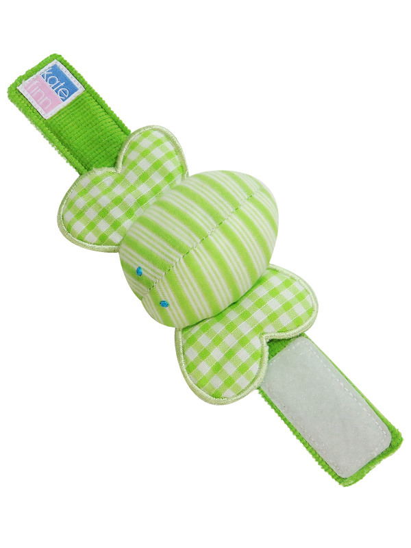 Lime Butterfly Wrist Rattle Baby Toy Designed and Sold by Kate Finn